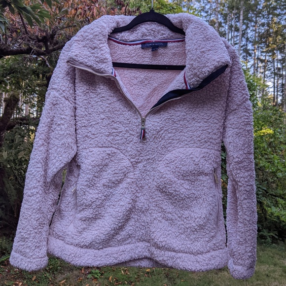 Tommy Hilfiger Light Pink Quarter-Zip Size Small S/P - Picture 1 of 3